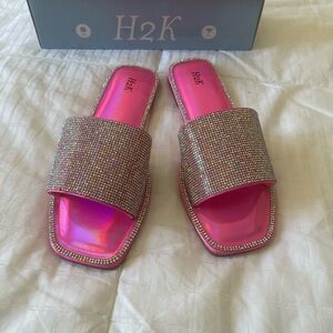 Sparkly Pink Flip Flops